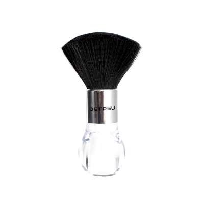 Eson - Barber Neck Brush Silver Metal Round Clear Handle 17x5cm