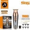 Επαναφορτιζόμενη κουρευτική μηχανή & trimmer με λεπίδα ακριβείας από ανοξείδωτο ατσάλι και εντυπωσιακό design. Με μεγάλη αυτονομία μπαταρίας, εργονομικό σχεδιασμό και αξεσουάρ, ιδανική για κάθε είδους περιποίηση σε μαλλιά, γένια και σώμα. Κατάλληλη για οικιακή και επαγγελματική χρήση. Χαρακτηριστικά: Ισχύς: 5W, Ταχύτητα 7000 RPM, Ψηφιακή οθόνη ένδειξης μπαταρίας LED, Λειτουργία χαμηλού θορύβου, Επαναφορτιζόμενη μπαταρία, Χρόνος φόρτισης: 2.5 ώρες, Χρόνος λειτουργίας: έως 240 λεπτά, 6 χτενάκια για διαφορετικά μήκη κοπής (1/2/3/6/9/12mm). Η συσκευασία περιλαμβάνει: 1 x Κουρευτική μηχανή, 1 x Καλώδιο φόρτισης, 6 x Χτενάκια οδηγοί, 1 x Βούρτσα καθαρισμού, 1 x Λαδάκι λίπανσης, 1 x Οδηγίες χρήσης στα Αγγλικά.